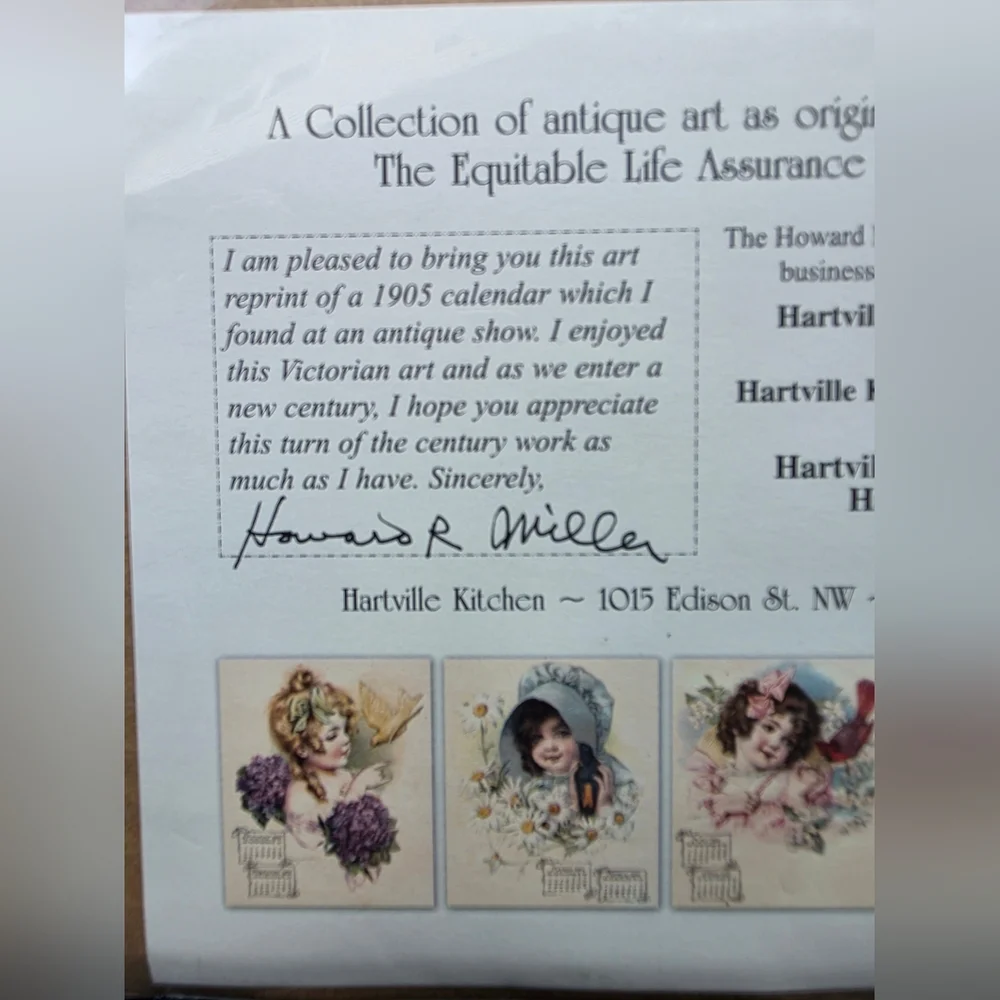 Reprint Maud Humphrey 1905 Calendar Equitable Life Assurance Society